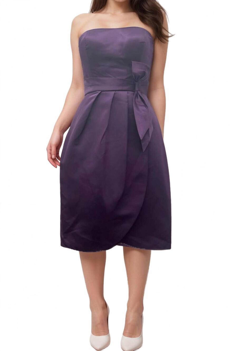 NEW LAST DRESS wrapped desire strapless dress in claret